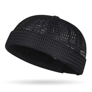Brimless Melon Skin Hat Mesh Hip Hop Cap Sailor Landlord Cap - Picture 1 of 17