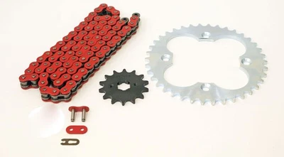 98-02 Honda Sportrax 300EX TRX300EX без уплотнительного кольца красная цепь и серебряная звездочка 12/39 - Изображение 1 из 4