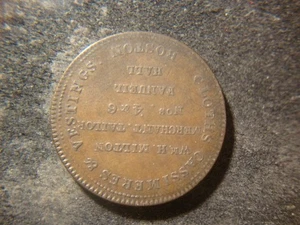 1834 Boston Massachusetts Hard Times Medaille Wm H Milton Kaschmir HT-163 HZX - Bild 1 von 2