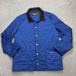 Barbour Jacket Adult Medium Blue Quilted Country Field Hunting Shooting Coat Men - Picture 1 of 10