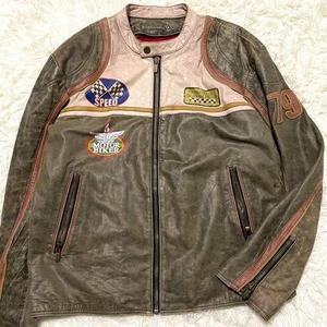 Wilson's Leather Dyed Leather Motorcycle Jacket, XL limited From JAPAN◎ - Picture 1 of 20