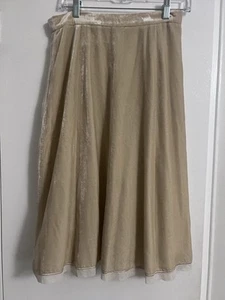 Gonna in velluto beige MAXMARA - Made in Italy - Nuova con etichetta - Taglia 10 - Foto 1 di 6