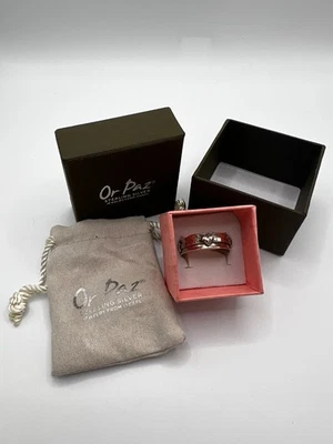 Or Paz Israel Sterling Ring 925 Silver Heart Spinner Fidget Sz 10.5 - Image 1 of 4