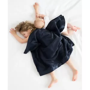 LITTLE GIRAFFE Luxe Baby Blanket in Denim - Picture 1 of 7