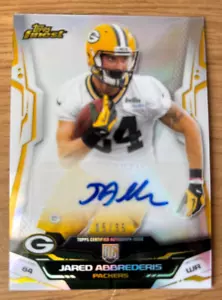 2014 Topps Finest Refractor 05/35 Jared Abbrederis #105 Rookie RC Green Bay - Bild 1 von 2