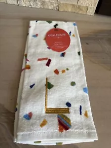 Sheared Terry Monogram 100% Cotton Hand Towel 15" x 25" by Opalhouse Brand New - Picture 1 of 5