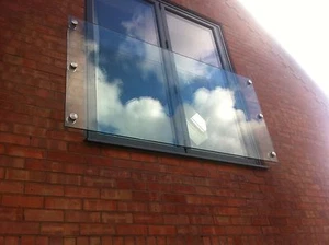 Glass Juliet Balcony - FRAMELESS GLASS JULIET BALCONY - All Sizes - Picture 1 of 26