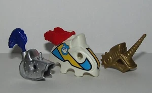 Playmobil Miniature lot of 3 classical horse head armor - C27 - Picture 1 of 6