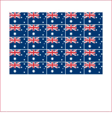 lot 25 Mini sticker autocollant vinyle 2 x 3 cm petit Drapeau AUSTRALIE - Bild 1 von 3