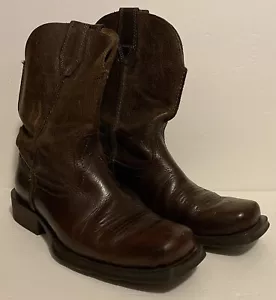 Ariat ATS Patent  Leather Tourque Rubber Sole Brown Work Boot Men’s Size 8D - Picture 1 of 7
