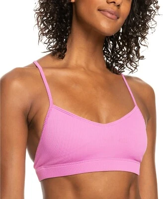 Roxy Women's Cyclamen Active Ribbed Racerback Bikini Top, Size Large - Image 1 of 4