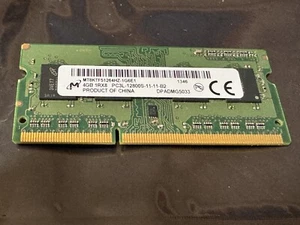 Micron 4GB 1Rx8 PC3L-12800S SODIMM MT8KTF51264HZ-1G6E1 Laptop Memory ~ TESTED~ - Picture 1 of 1