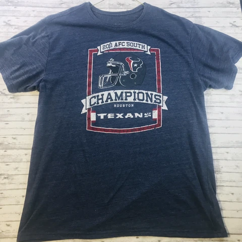 Reebok Adult T-shirt 2XL Blue Houston Texans AFC South Champions 2011 Blue NFL Cover