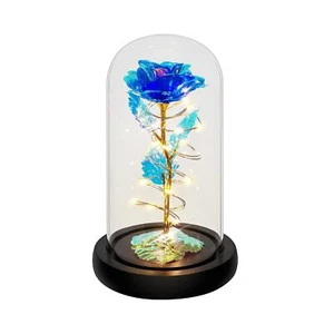 Valentines Day Rose Gift for Women,Blue Colorful Artificial Flower, Love Rose... - Picture 1 of 7