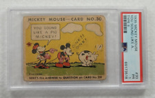 Rare 1935 MICKEY MOUSE Card #30 R89, Bubble Gum, Inc. Type II-PSA 1