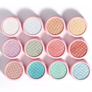Compact Eyeshadow Glitter Shimmer Metallic Pigment Eye Shadow Palette Cream UK - Picture 1 of 24