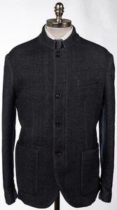 NWT ELEVENTY Platinum Special Edition Blue Wool Herringbone Jacket 42 (EU 52) - Picture 1 of 9