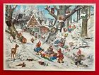 stary kalendarz adwentowy kalendarz bożonarodzeniowy 1955 krasnoludy krasnoludy zima rzadki ( f21044)