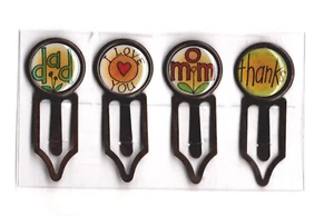 MAMMA E PAPÀ (4) antiche clip in rame FATTE A MANO album artigianato riviste libri - Foto 1 di 1