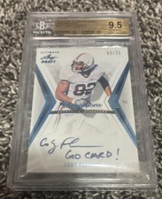 2012 Ultimate Leaf Draft Blue Inscriptions /25 Coby Fleener  Rookie Auto BGS 9.5