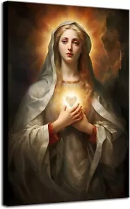 Virgin Mary Catholic Immaculate Heart of Mary Poster Prints Poster No Frame - Picture 1 of 7