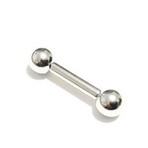 Handcrafted Surgical Steel 14, 12, 10 & 8g 1/2" Length 6mm Ball FRENUM BARBELL. - Picture 1 of 5