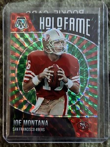 2021 Panini Mosaic Football Joe Montana Mosaic Green Prizm Holofame #5 49ers - Picture 1 of 2