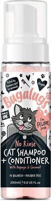 No Rinse Cat Shampoo Grooming Bugalugs Brush Through Conditioner Papaya Coconut - Image 1 of 4