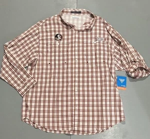 Florida State Columbia PFG Super Tamiami camicia con bottoni uomo 2XL vendita al dettaglio $80 - Foto 1 di 7