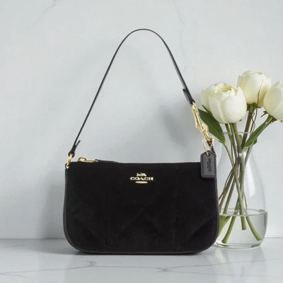 Coach Nolita 19 With Quilting in Black Velvet and Leather CP247 - Image 1 of 3