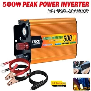 Pure Sine Voltage Converter`500W`DC 12V AC 230V Inverter Car Modified Sine`Wave - Picture 1 of 6