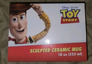 Tasse sculptée céramique Disney PIXAR Toy Story 18 oz Woody's Boot Andy neuve avec boîte - Photo 1/1