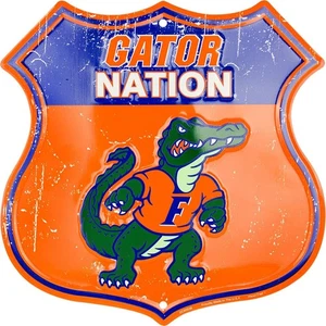 Florida Gator Nation 12" x 12" geprägtes Highway Schild Schild Schild - Bild 1 von 1