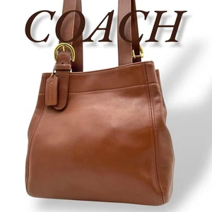 Coach alte Leder Handtasche braun 2-fach klassisch Clone hellbraun selten gebraucht - Bild 1 von 11