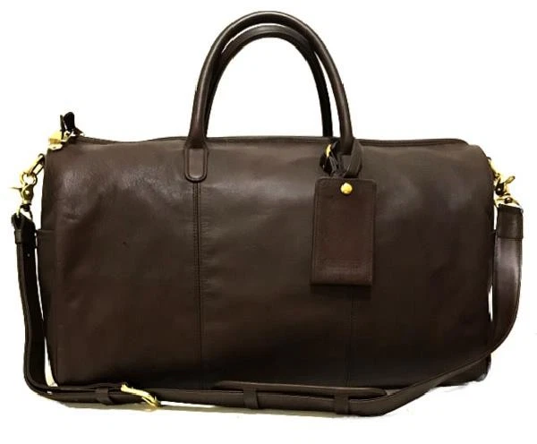 Mint COACH Vtg Mahogany Brown Leather Large Cabin Duffle Travel Luggage Bag USA - Image 1 of 1
