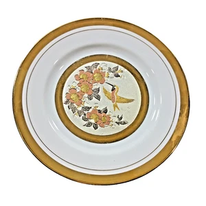 Vintage Japan The ARt of Chokin 24K Goldrand Teller 7" Blumen Kolibri - Bild 1 von 3