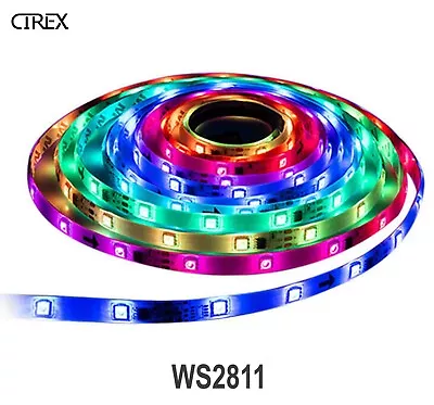 5M DC 12V WS2811 LED Strip Light 5050 RGB IC Addressable Dream Colour Controller - Image 1 of 4