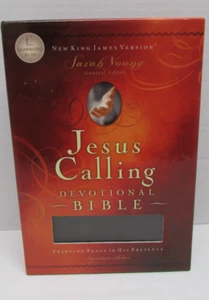 NEW Jesus Calling Devotional Bible NKJV Sarah Young BROWN LEATHERSOFT 2011 - Imagen 1 de 16