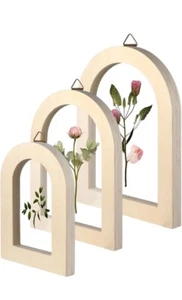 Picture Frames - 3 Pc Set of Floating Frames with Wood & Acrylic - Rustic NEW! - Picture 1 of 3