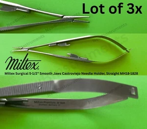 Miltex Instruments Castroviejo Porte-aiguilles MH18-1828 mâchoires droites lisses - Photo 1/4