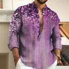 Comfy Fashion Blouse Male Dress Shirt Tops Button Down Casual Outer Wear