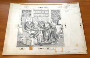 1961 Original Cartoon Art For Parents Magazine 15x20 - Picture 1 of 2