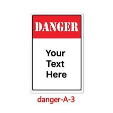 Metal Sign Custom Design Text Danger Warn personalize Art Home Wall Shop Decor
