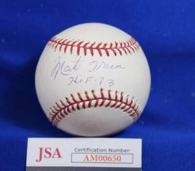 Monte Irvin HOF 73 JSA COA Autograph Major League OML Signed Baseball - Image 1 of 2
