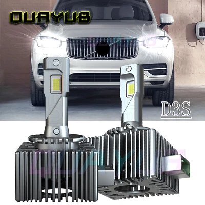 For Volvo XC60 2014-2017 Front 2PCS LED D3S Headlight Bulbs High Low Beam 6000K - Image 1 of 4