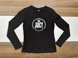 NEW Juicy Couture Womens XS Black Long Sleeve Shirt 100% Cotton Top NWOT - Picture 1 of 8