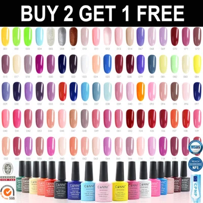 CANNI GEL NAIL POLISH 258 COLOURS UV LED SOAK OFF TEMPERED TOP BASE COAT PRIMER