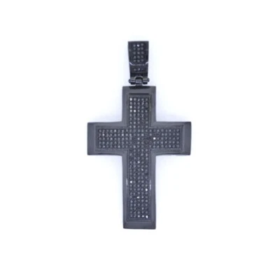 Colgante Cruz Hombre Acero Inoxidable 316 Pavé (Solo Colgante) Foto 1 de 4