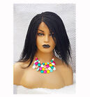 Perruque courte noire afro tressée micro tresses tordues chaleur synthétique perruques sûres fête