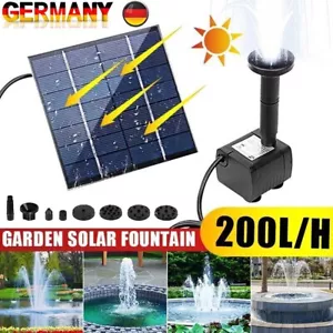 Solar Pumpe Teichpumpe Springbrunnen Gartenbrunnen Brunnen Fontäne Mit Sprühdüse - Bild 1 von 16